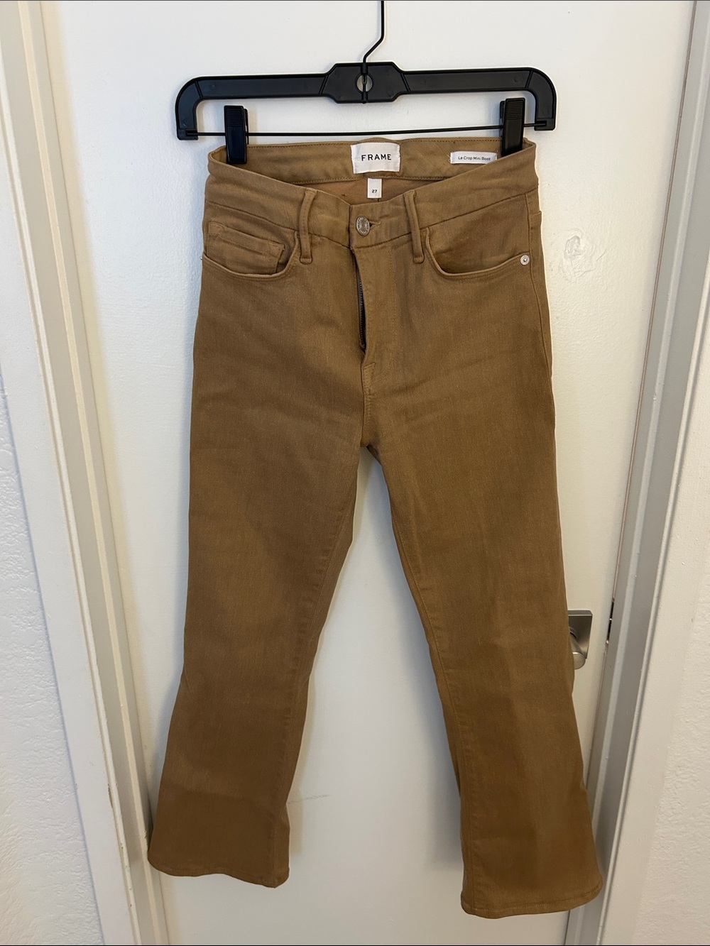 Frame Denim Women’s Tan Wide-Leg Jeans